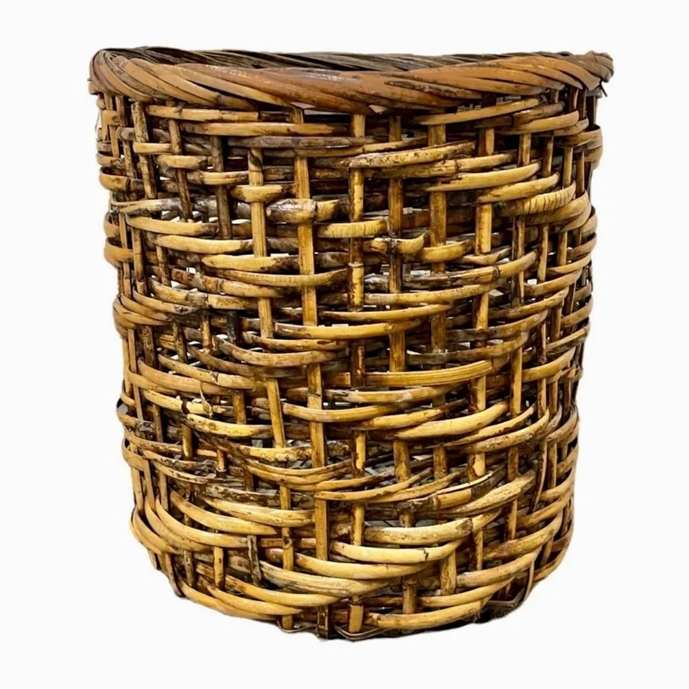 Large Wicker Planter Basket with Drip Tray